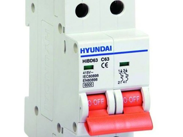 Mcb HyunDai HiBD125 (2P) 63-125A  10kA